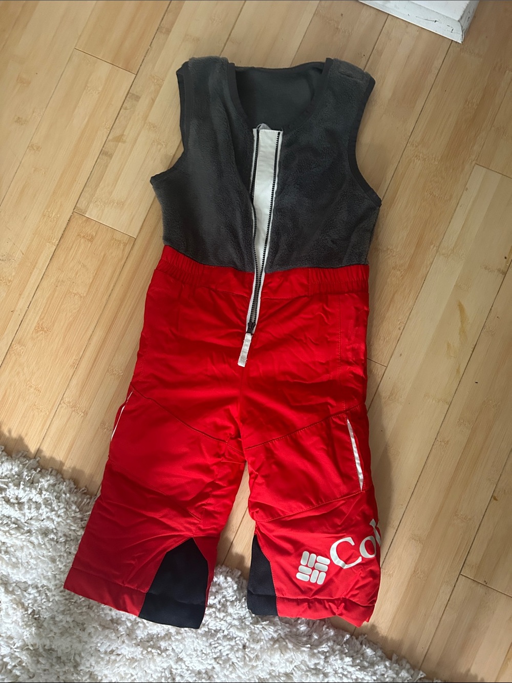 Columbia Kids' Red Bib One-Piece Snow Suit